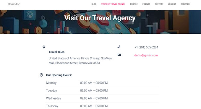 Preview of the business address disaplayed properly Preview of the business address disaplayed properly