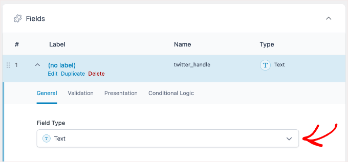 Selecting a Text Field in ACF