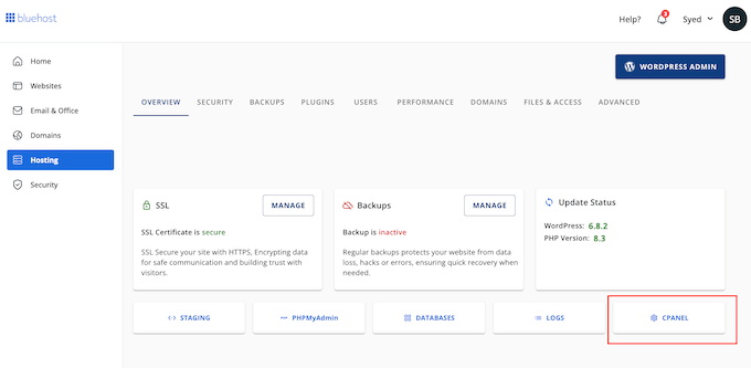 How to launch the cPanel web hosting panel How to launch the cPanel web hosting panel