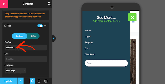 Personalizzazione del titolo in un menu di navigazione WordPress