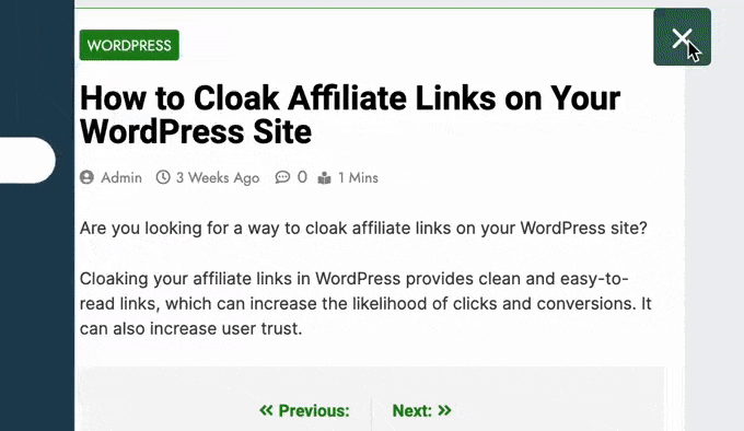 Un menu a pannello laterale scorrevole in WordPress