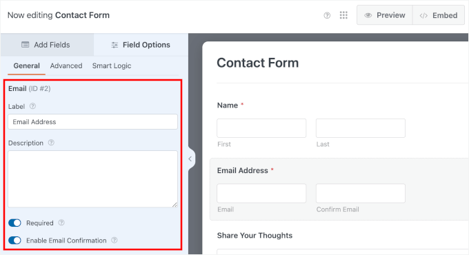 Customizing the email field in WPForms Customizing the email field in WPForms
