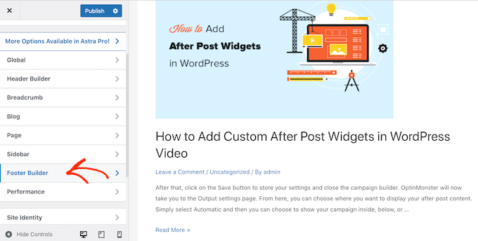Customizing the Astra theme disclaimer Customizing the Astra theme disclaimer