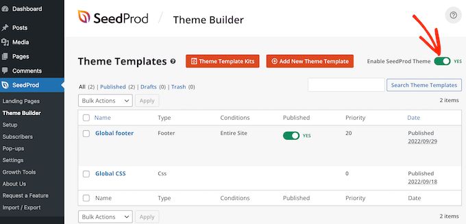 How to enable a custom WordPress theme How to enable a custom WordPress theme