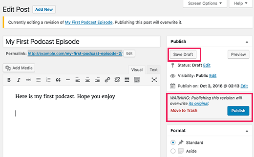 Révision d'un article publié Révision d'un article publié