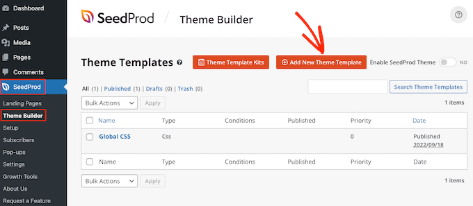 The SeedProd theme builder The SeedProd theme builder
