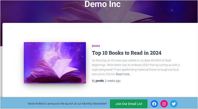 Visualização da barra de rodapé flutuante fixa Visualização da barra de rodapé flutuante fixa