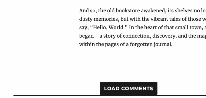 Animation of Lazy Load Comments on Click Animation of Lazy Load Comments on Click