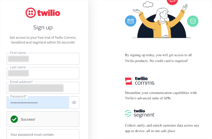 Rejestracja w SendGrid
