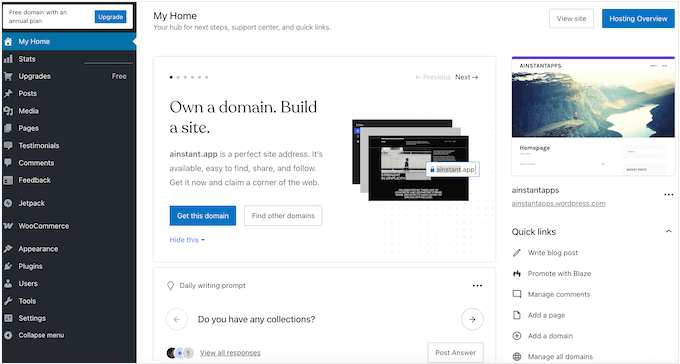 The WordPress.com blogging platform The WordPress.com blogging platform