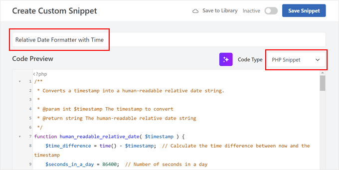 Creating custom code to display relative dates with WPCode Creating custom code to display relative dates with WPCode