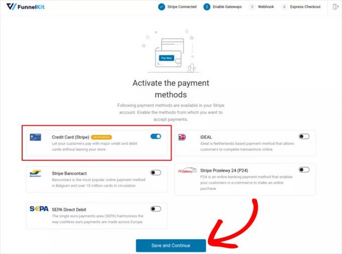 Activate payment methods for Stripe Payment Gateway for WooCommerce Activate payment methods for Stripe Payment Gateway for WooCommerce