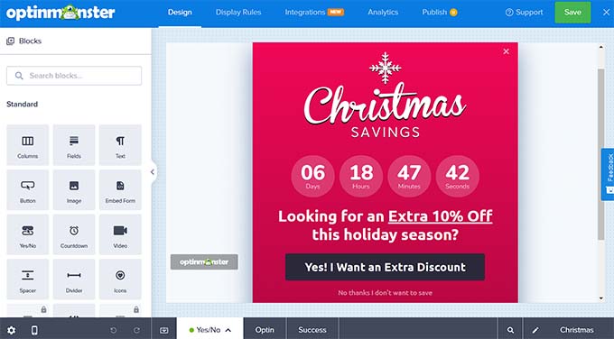 Personalizza il modello natalizio