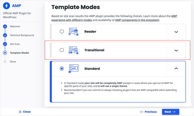 AMP for WordPress Plugin Onboarding Wizard AMP for WordPress Plugin Onboarding Wizard