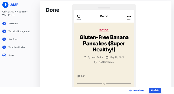 AMP for WordPress Plugin Onboarding Wizard AMP for WordPress Plugin Onboarding Wizard