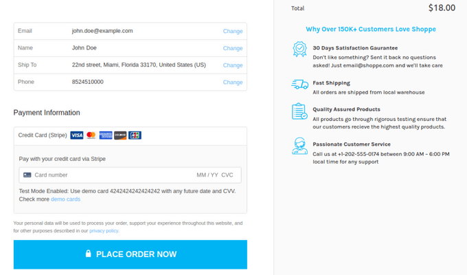 Stripe checkout example in WooCommerce Stripe checkout example in WooCommerce