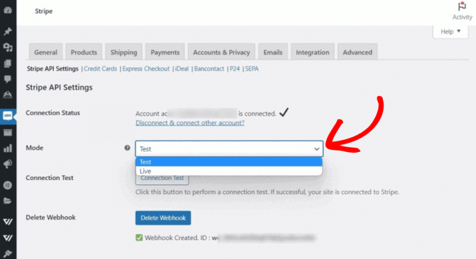 Switch to Live mode in Stripe WooCommerce settings Switch to Live mode in Stripe WooCommerce settings