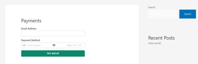 WP Simple Pay payment form preview WP Simple Pay payment form preview