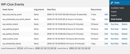 Evenimente cron WordPress Evenimente cron WordPress