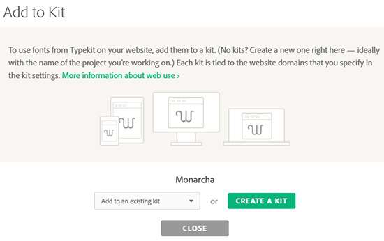 カスタムウェブフォントをキットに追加する カスタムウェブフォントをキットに追加する