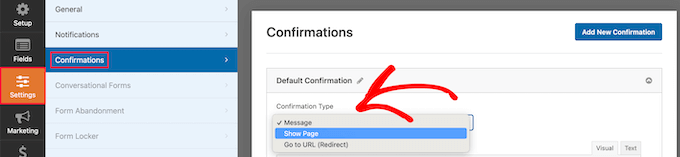 Change after form redirect action Change after form redirect action