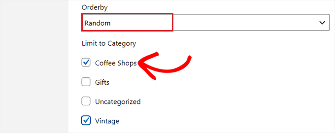 Choose random order Choose random order