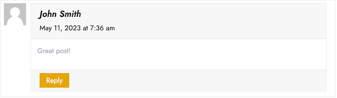 The default Gravatar in WordPress The default Gravatar in WordPress