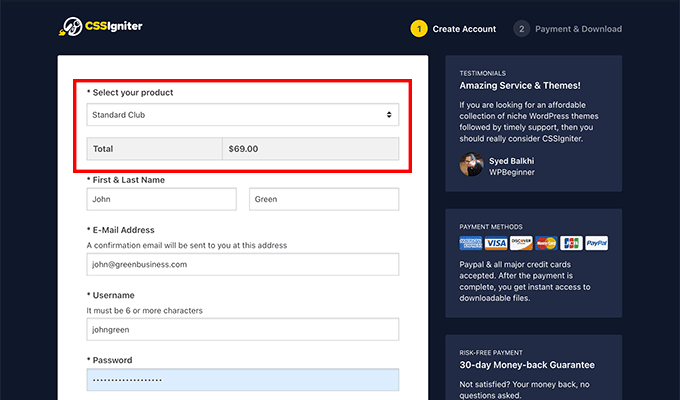 Select Standard Club for a great deal using our CSSIgniter coupon code
