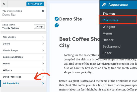 Lägga till anpassad CSS i WordPress