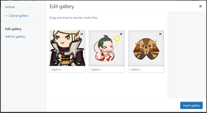 Insertar tu galería