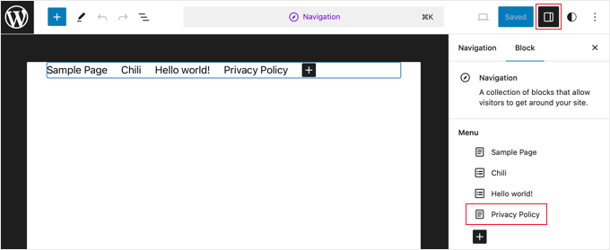 Click a Menu Entry in the Settings Pane Click a Menu Entry in the Settings Pane