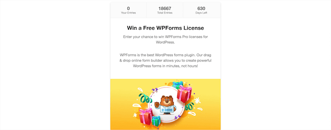 Example contest in RafflePress Example contest in RafflePress