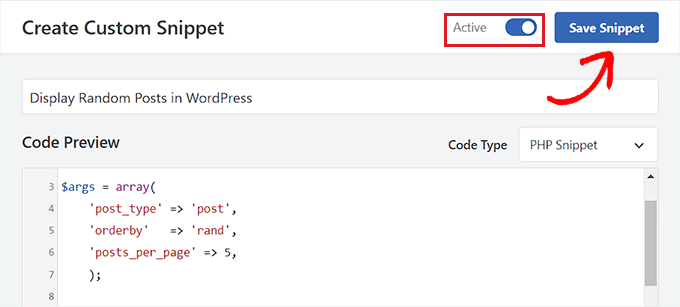 Save snippet for displaying random posts Save snippet for displaying random posts