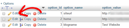 Edit siteurl in phpMyAdmin Edit siteurl in phpMyAdmin