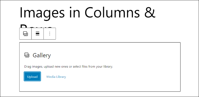 Subir o seleccionar imágenes de la biblioteca de medios