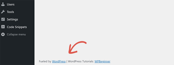 Pie de página del administrador Pie de página del administrador