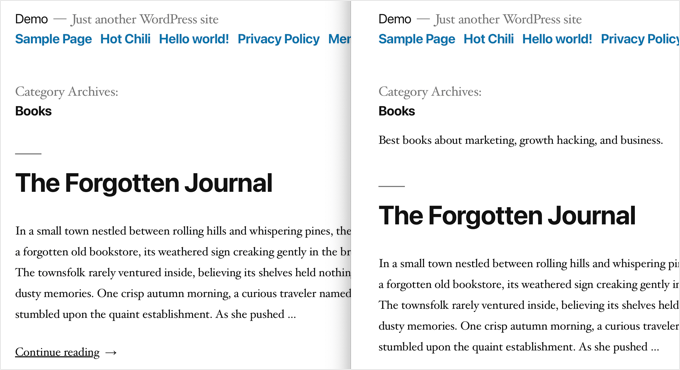 Vista previa de la descripción de la categoría Vista previa de la descripción de la categoría