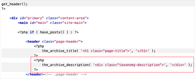 Pegar el fragmento de código Pegar el fragmento de código