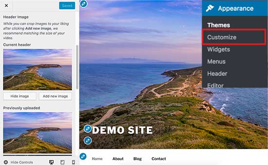 Changing header image in WordPress Changing header image in WordPress