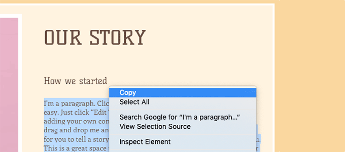 Copy Wix pages to WordPress