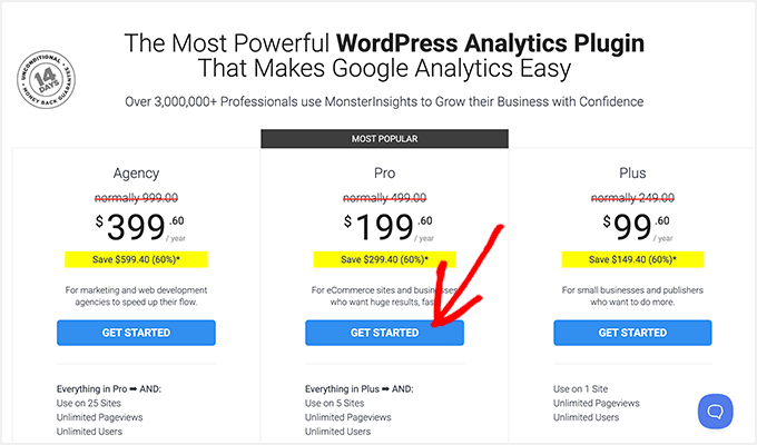 MonsterInsights Pricing