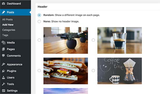 Random header for single post and pages in WordPress Random header for single post and pages in WordPress
