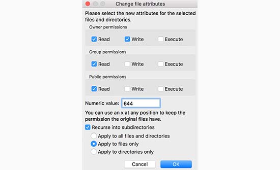 Setting permissions for files in WordPress Setting permissions for files in WordPress