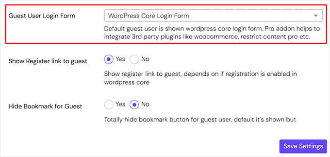 Allow guests to view the login form
