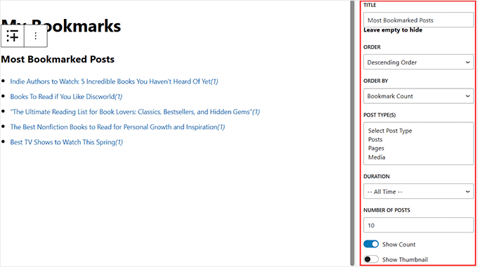 Configure CBX Most Popular Posts block