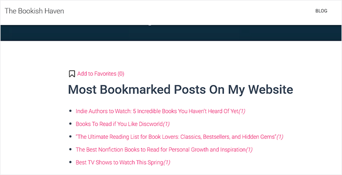 Preview of the most bookmarked posts