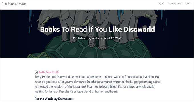 Preview of automatically added bookmark button