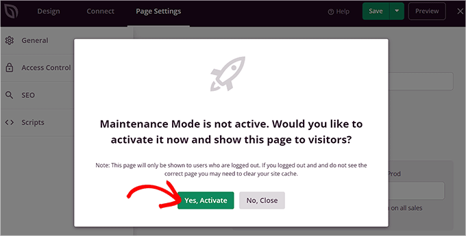 Click the Yes, Activate button in the prompt Click the Yes, Activate button in the prompt