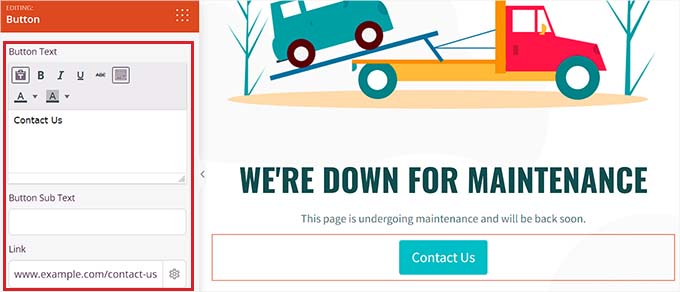 Configura le impostazioni della CTA