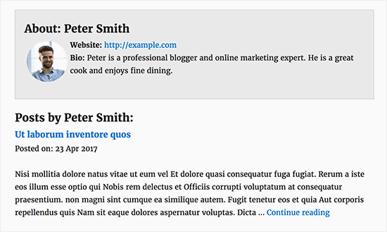 A custom author profile page in WordPress A custom author profile page in WordPress